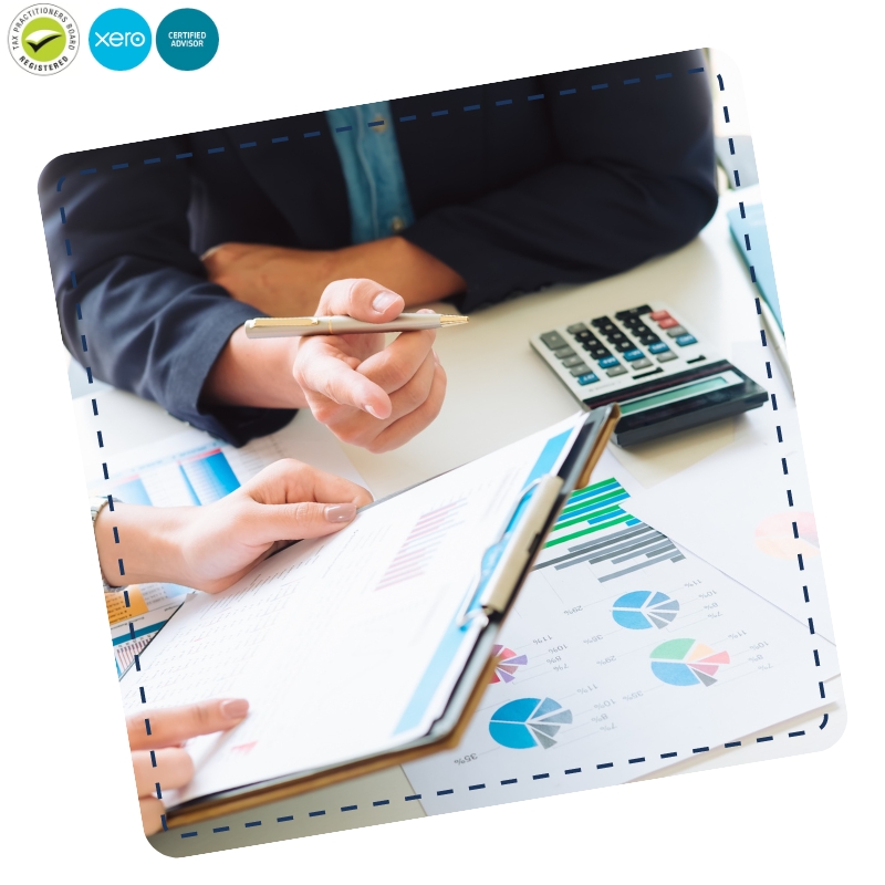 A man's hand interacting with business accounting software, showcasing essential tools tailored for a bookkeeper in Parramatta to efficiently streamline financial tasks and enhance overall productivity.